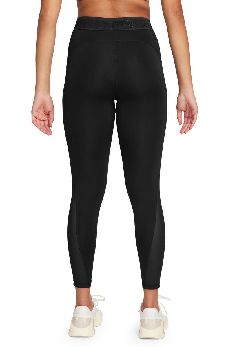 Nike Pro 7/8 Mesh Panel Leggings, Alternate, color, 