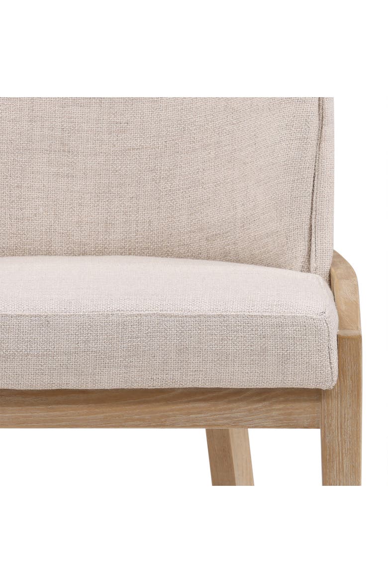 Juna Linen Upholstered Dining Chair with Elm Wood Frame, Alternate, color, Off-White