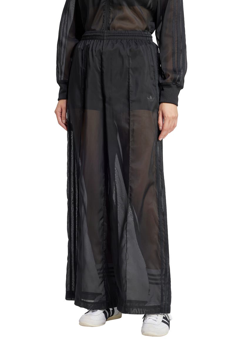 adidas Originals 3-Stripes Sheer Wide Leg Track Pants, Main, color,