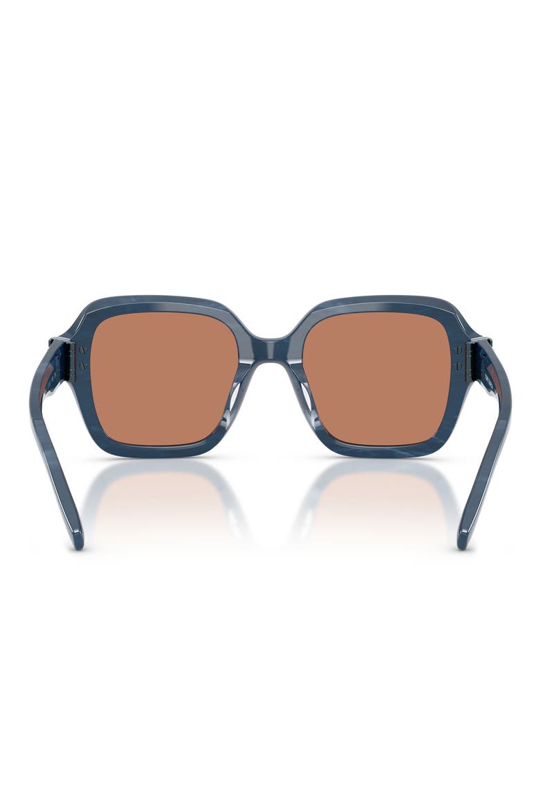 51mm Square Sunglasses, Alternate, color, NAVY MARBLE / BROWN
