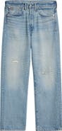 Double RL Ripped Straight Leg Jeans