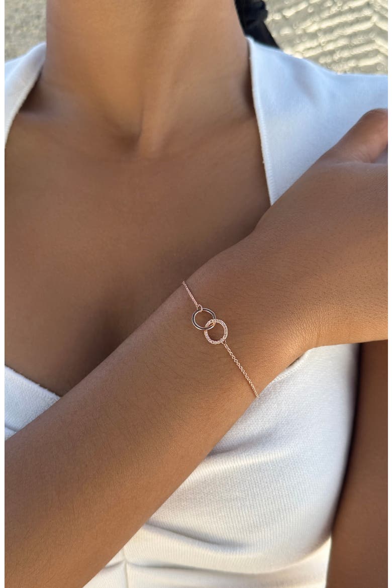Interlocking Chain Bracelet, Alternate, color, PINK
