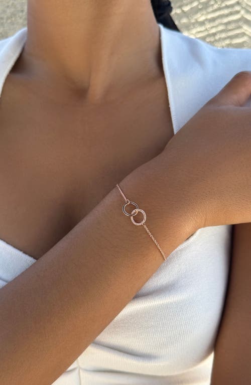 Adornia Interlocking Chain Bracelet In Pink