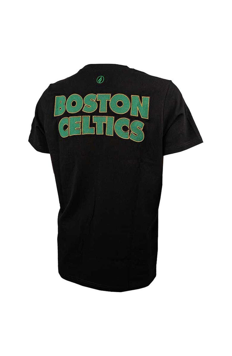 FISLL Men's FISLL  Black Boston Celtics 3D Puff Print Sliced Logo T-Shirt, Alternate, color, Black