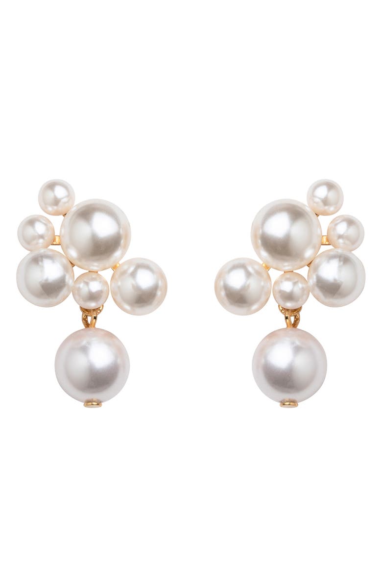 Jennifer Behr Perlita Faux Pearl Drop Earrings, Main, color, Pearl