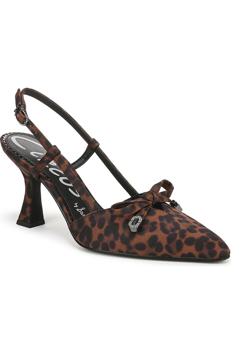 Circus NY by Sam Edelman Monica Pointed Toe Slingback Pump, Main, color, Black Natural Multi