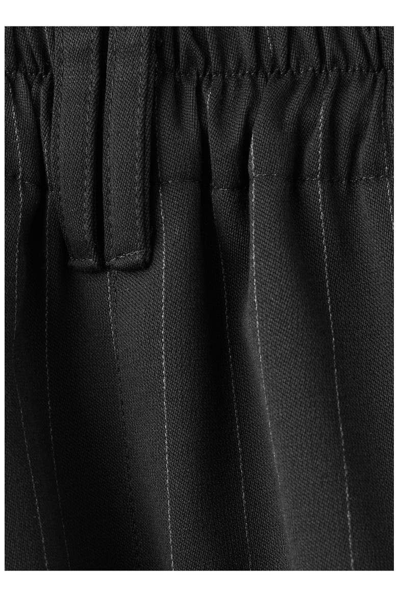 Pinstripe Balloon Pants, Alternate, color, BLACK