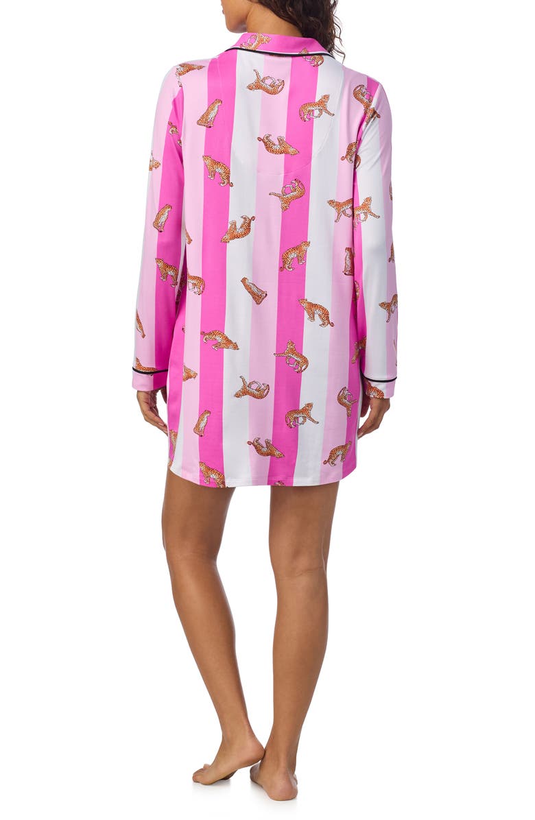 Room Service Pjs Print Nightshirt, Alternate, color, Pink Stripe