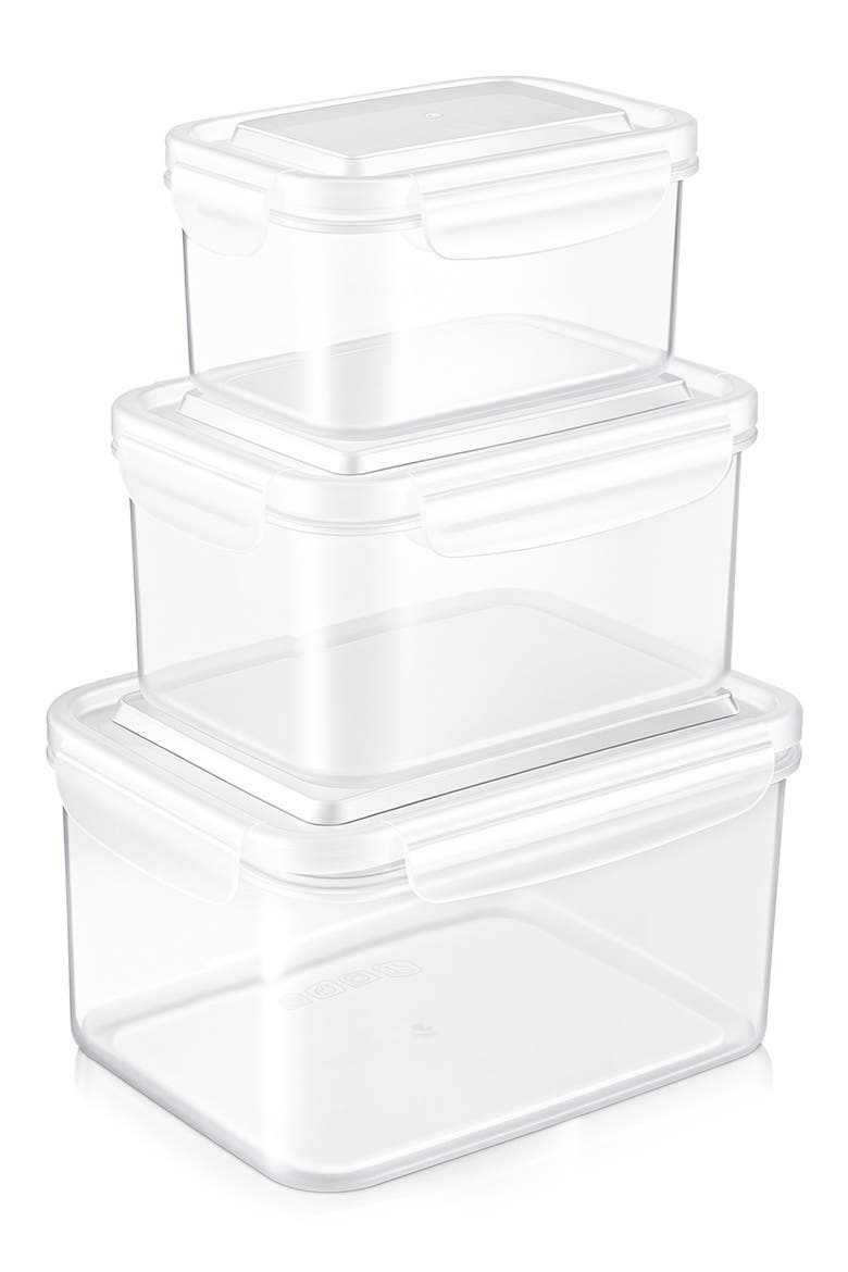 Set of 3 Round Nesting Food Storage Containers, Main, color, NO COLOR