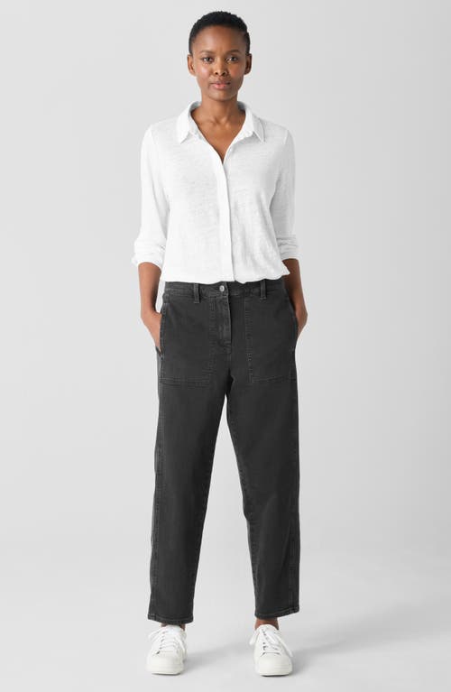 Eileen Fisher Ankle Lantern Jeans In Black