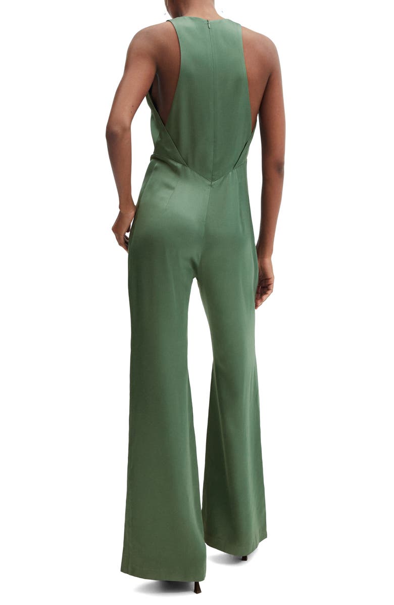 MANGO Wide Leg Satin Jumpsuit, Alternate, color, 