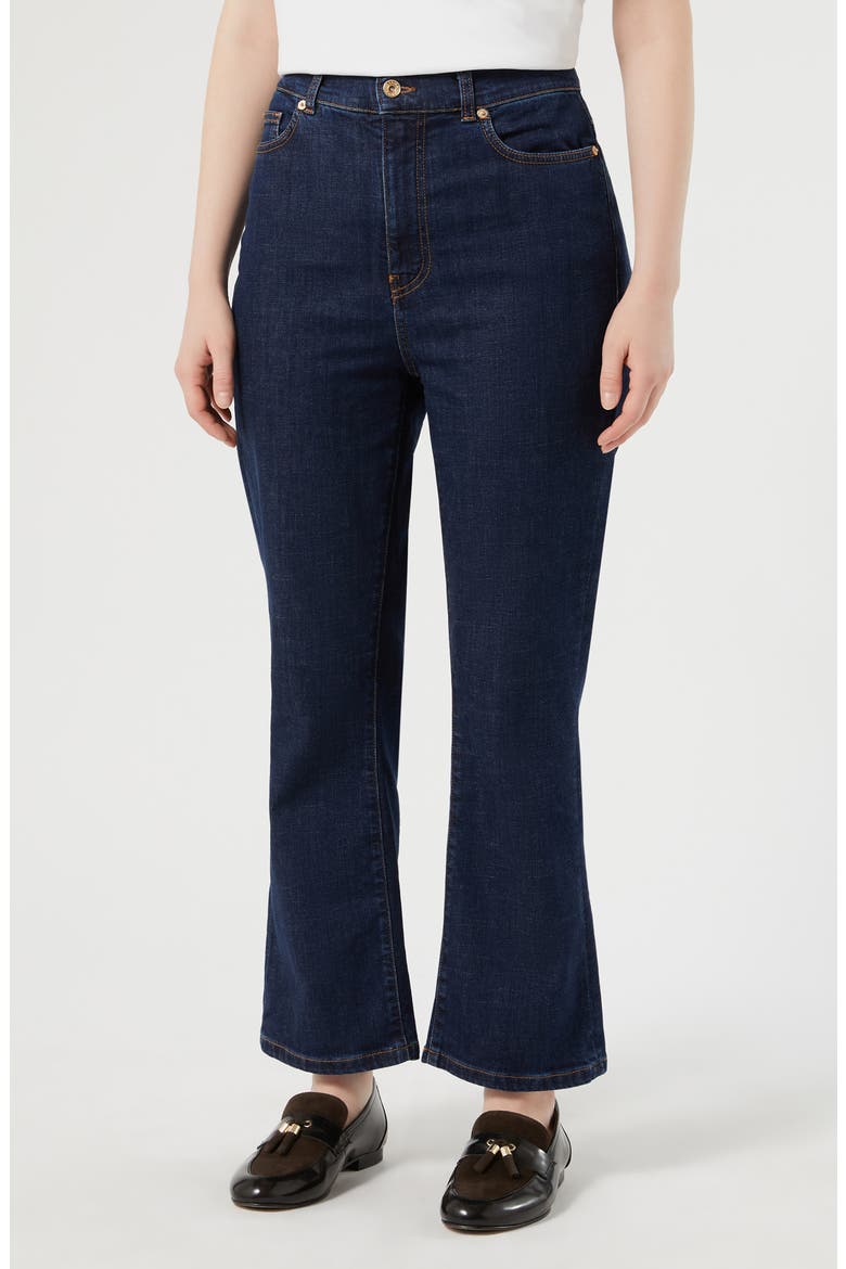 Crop Flare Jeans, Main, color, MIDNIGHT BLUE