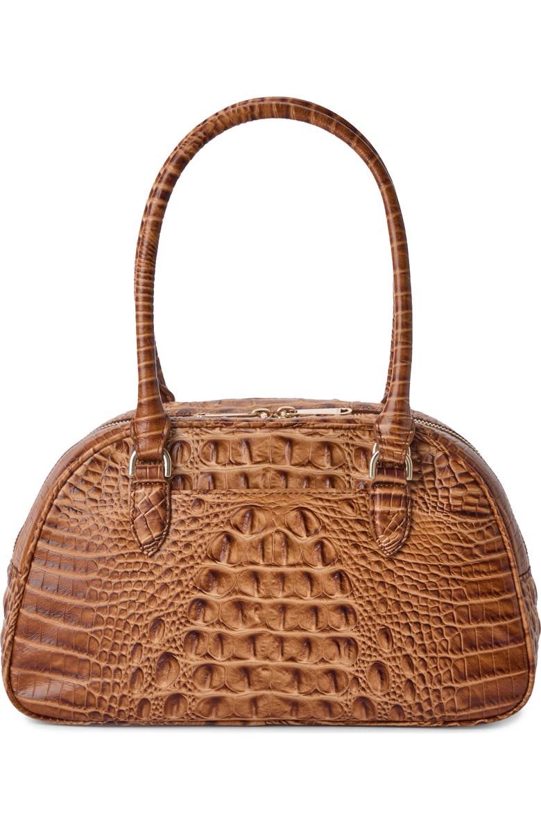 Brahmin Angie Leather Barrel Bag, Alternate, color, Cinnamon