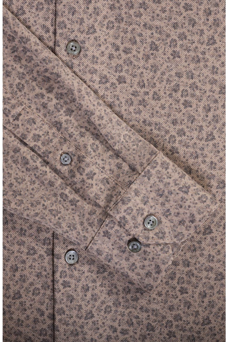 James OoohCotton® Floral Twill Button-Up Shirt, Alternate, color, SAND