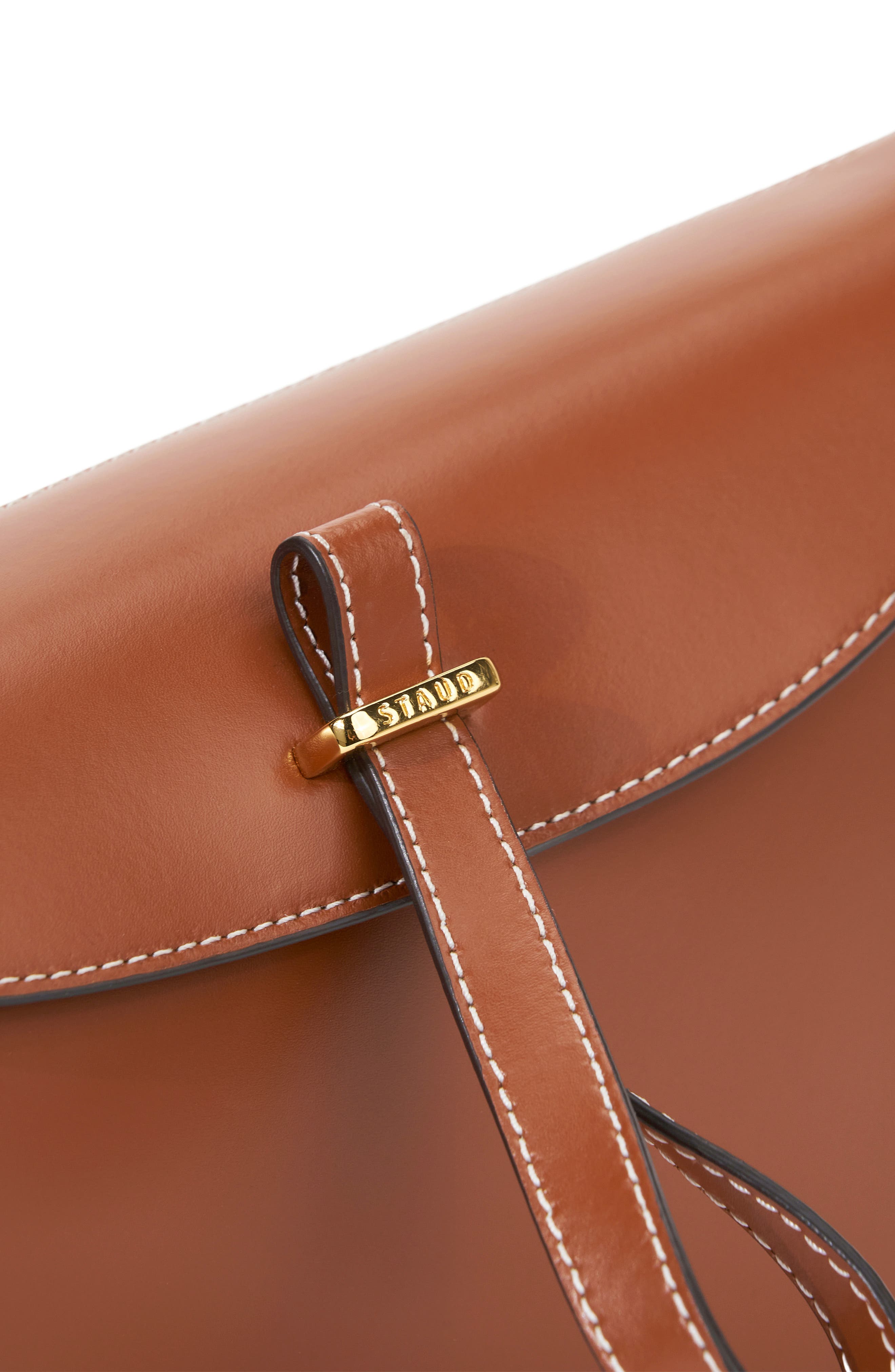 STAUD Sofya Leather Shoulder Bag, Alternate, color, 