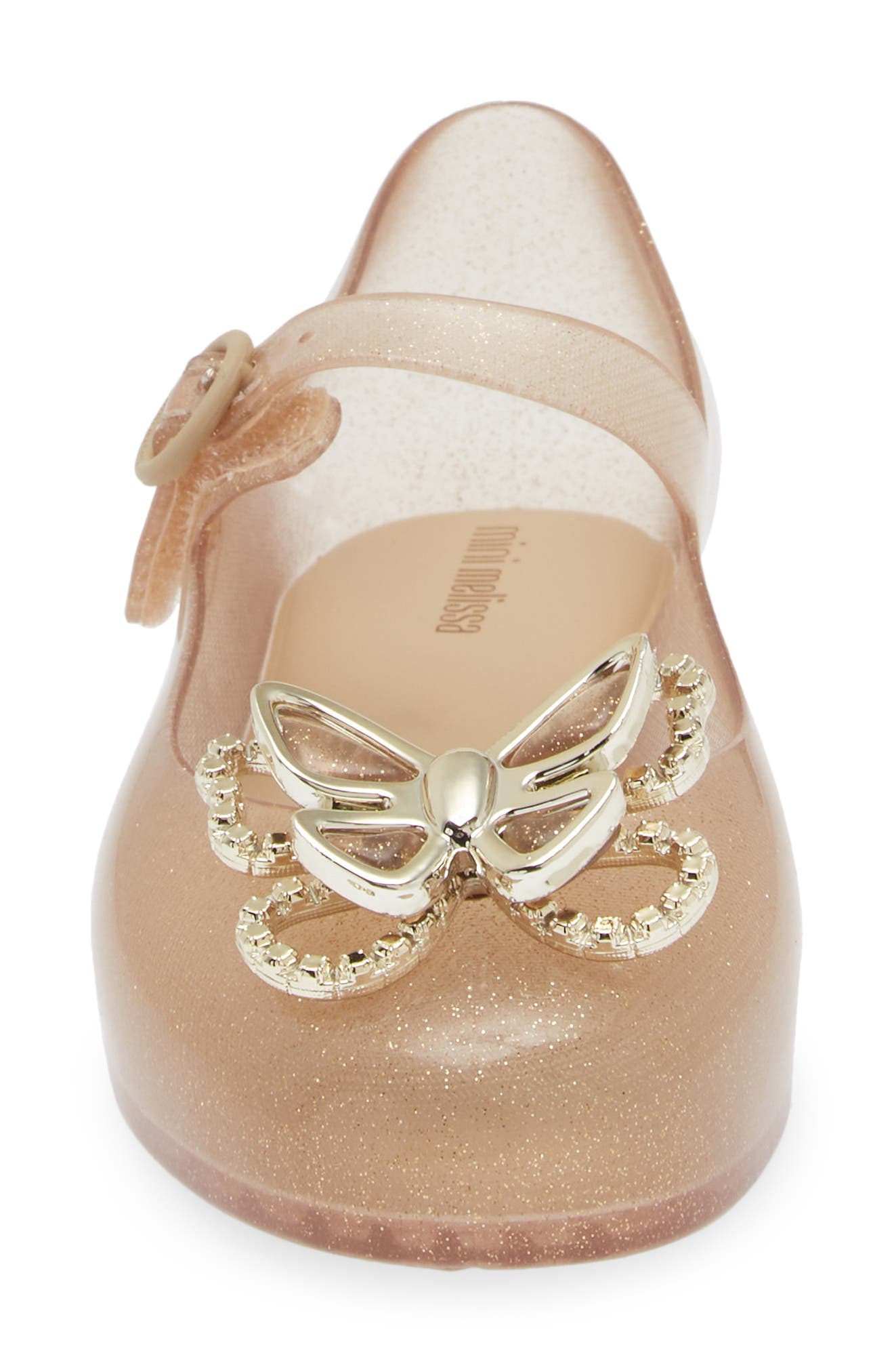Mini Melissa Kids' Sweet Love Mary Jane Flat, Alternate, color, Beige