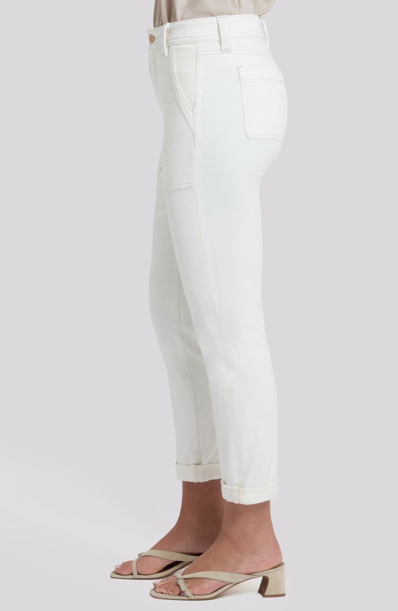 NYDJ Margot Utility Girlfriend Jeans, Alternate, color, Vintage White