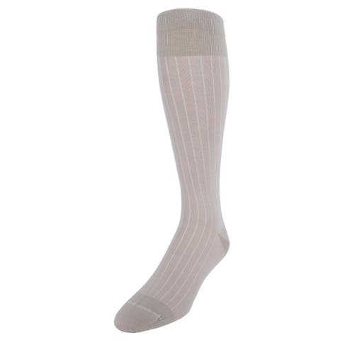 Valentino Vertical Stripe Over the Calf Mercerized Cotton Sock
