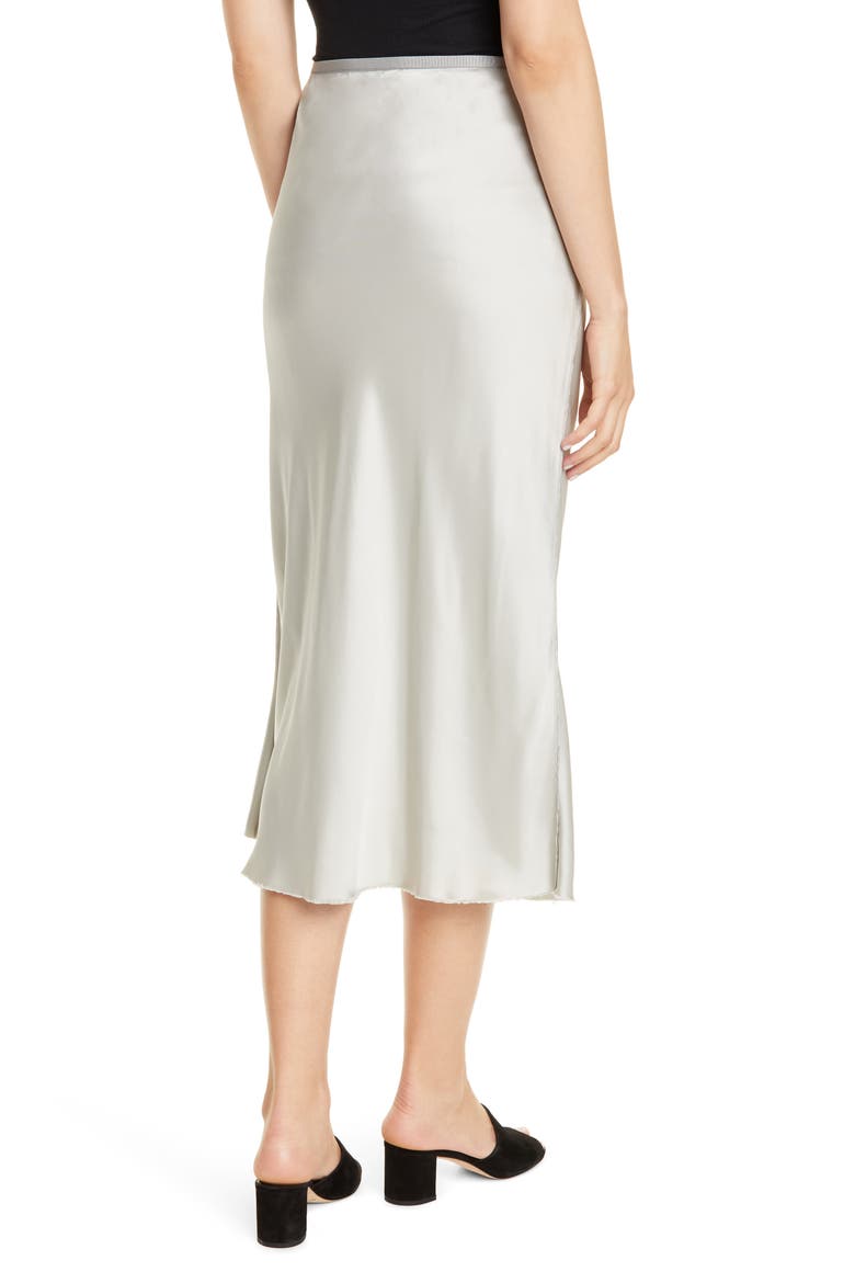 Double Satin Slip Skirt, Alternate, color, CEMENT