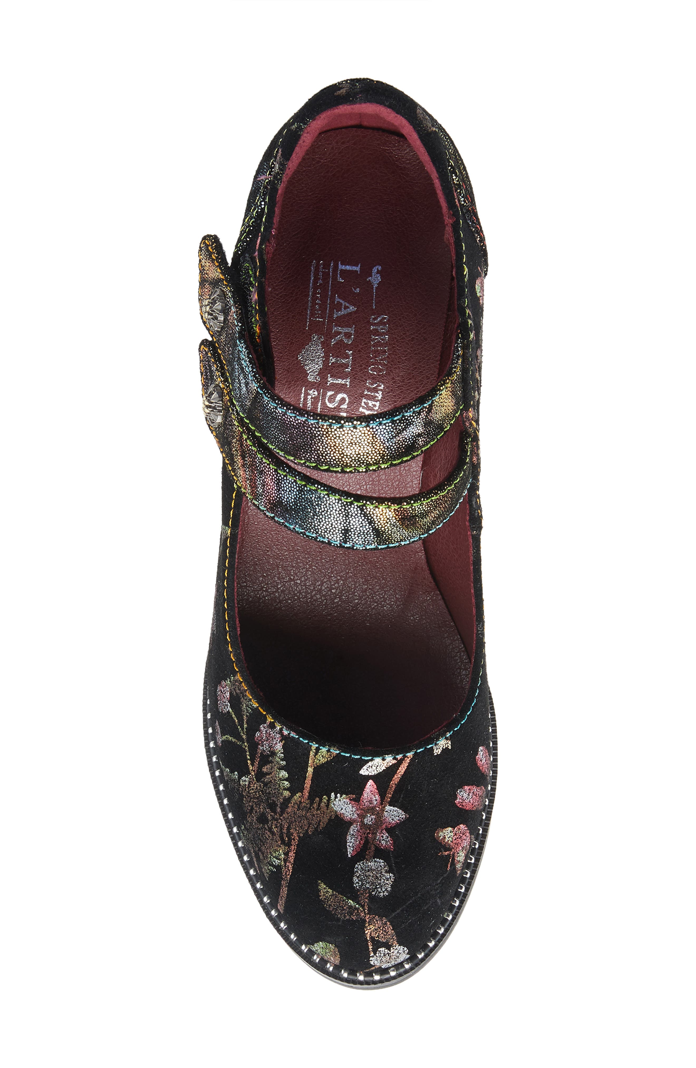 L'Artiste by Spring Step Floral Suede Pump, Alternate, color, 