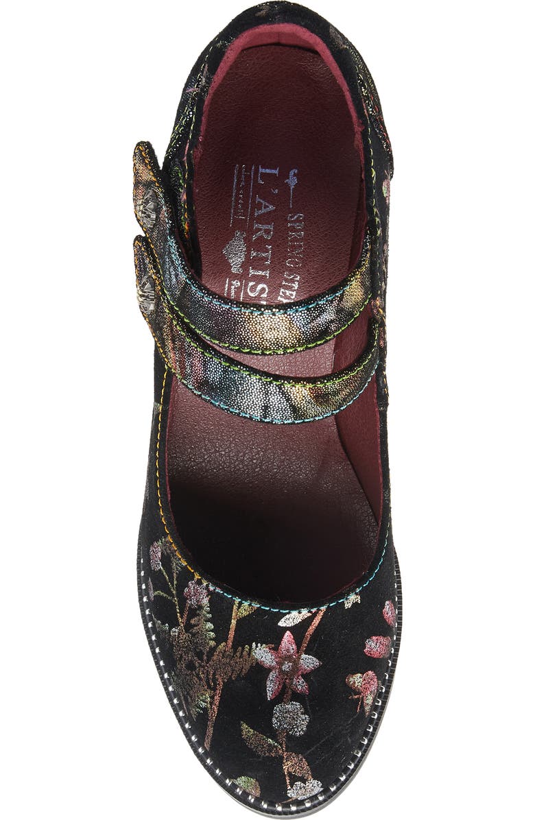 L'Artiste by Spring Step Floral Suede Pump, Alternate, color,