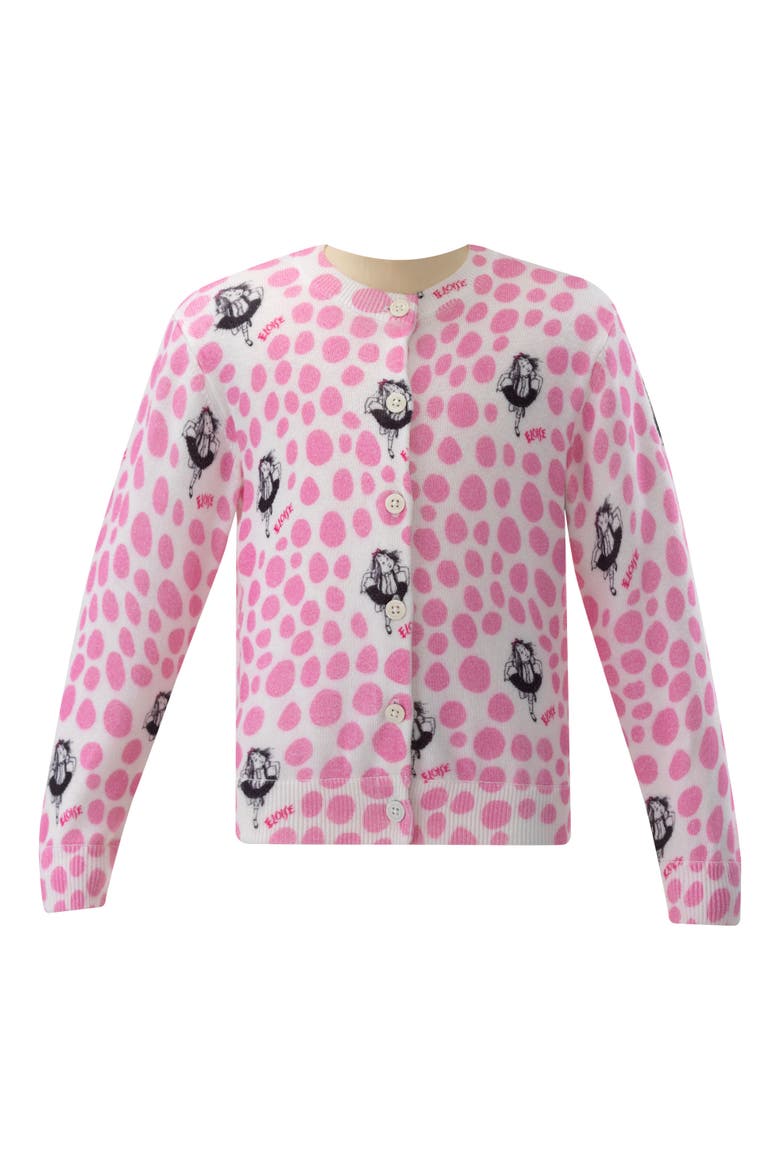 Eloise Dot Printed Cardigan, Main, color, Pink