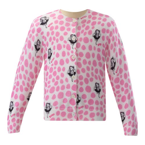 Rachel Riley Kids'  Eloise Dot Printed Cardigan