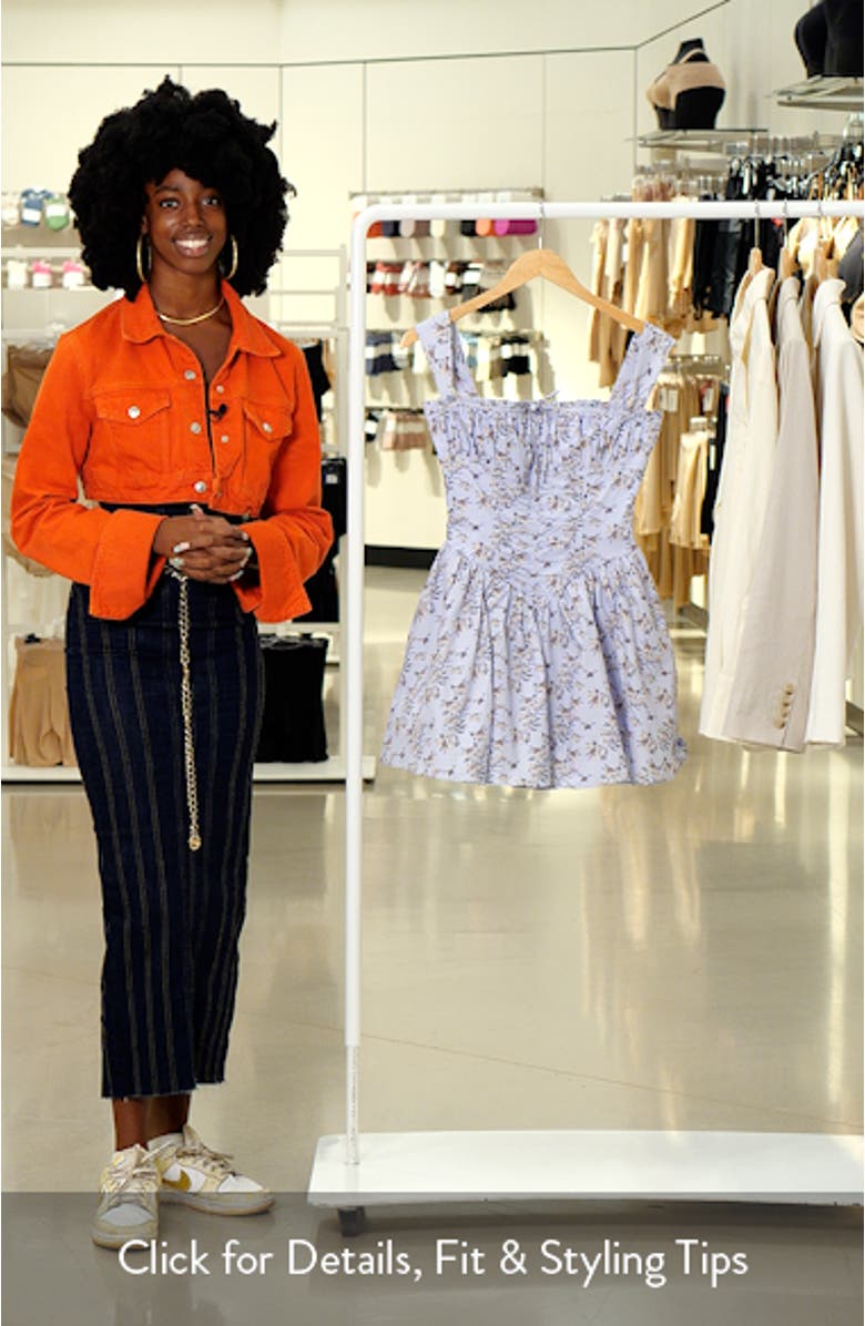 Ophelia Floral Fit & Flare Cocktail Minidress, sales video thumbnail