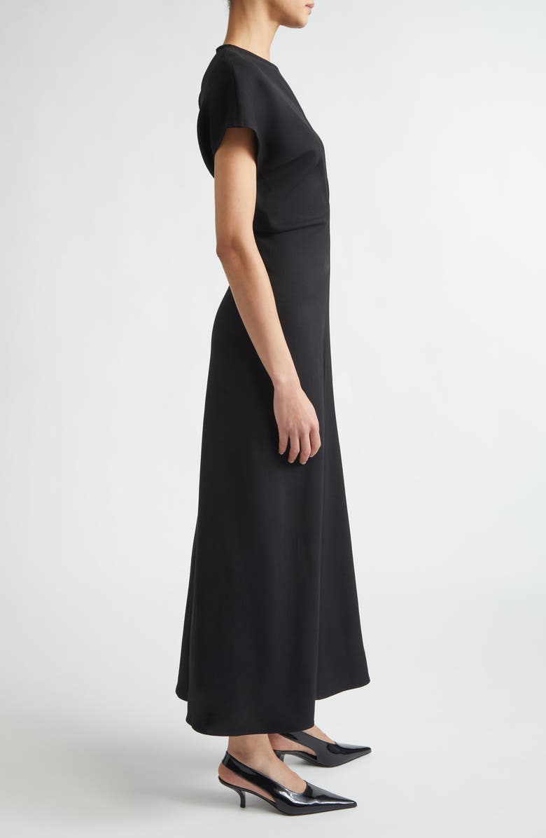TOTEME Slouch Waist Wool Dress, Alternate, color, Black