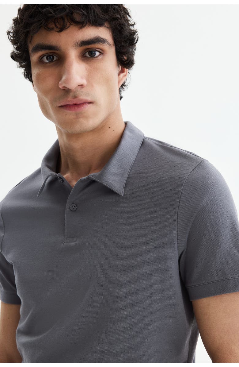 H&M Coolmax<sup>®</sup> Slim Fit Polo Shirt, Alternate, color, Gray
