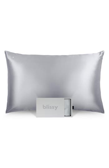 Blissy Mulberry Silk Pillowcase In Gray