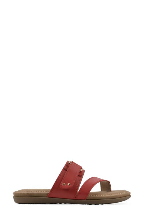 Cliffs By White Mountain Fancify Toe Loop Sandal In Red Burnished Smooth
