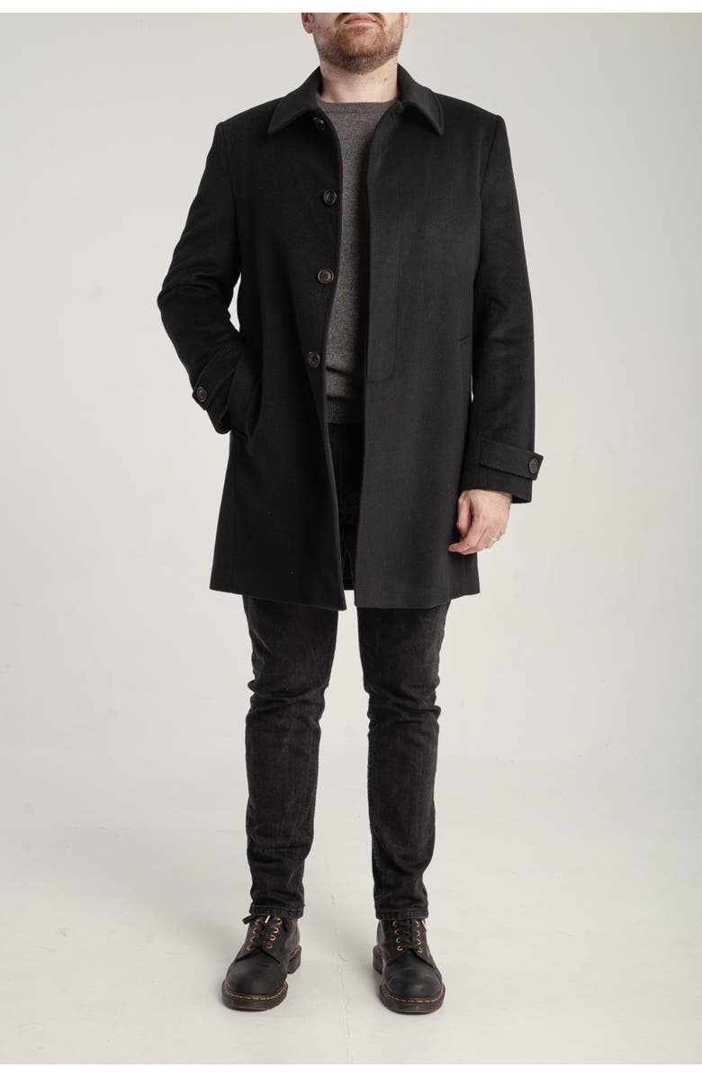 1982 Cashmere Single Breasted Coat, Alternate, color, Black