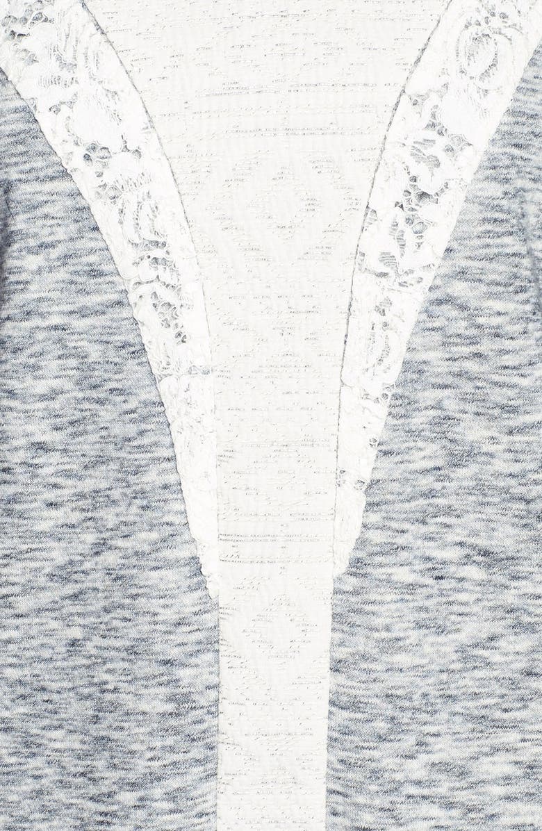 Rebecca Taylor Lace Insert Sweatshirt, Alternate, color,