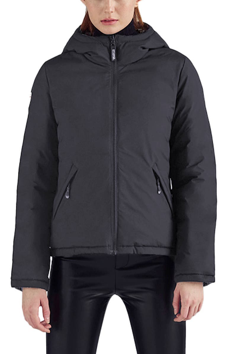 Triple F.A.T. Goose Versa Women's Reversible Down Puffer, Main, color, Black