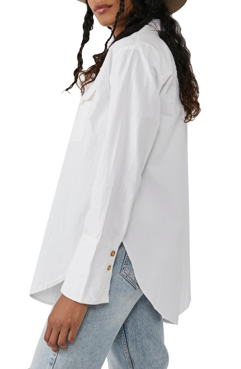 Free People Machester Cotton Button-Down Shirt, Alternate, color, 
