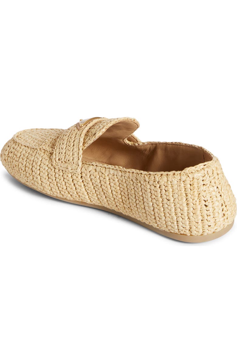 Prada Raffia Espadrille Loafer, Alternate, color,