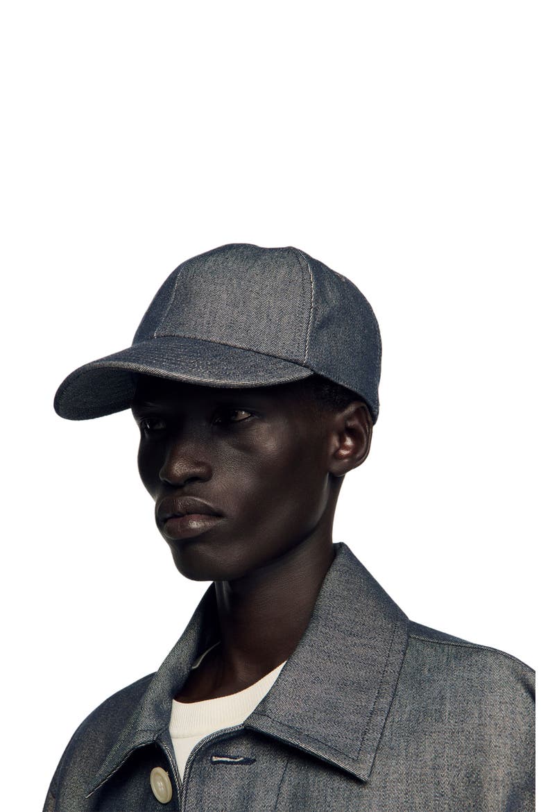 Denim cap with logo, Alternate, color, Blue