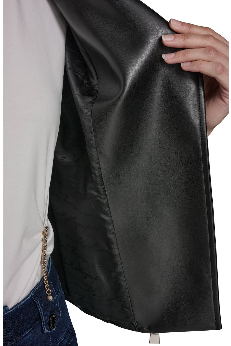 Moto Jacket With Charm Studs, Alternate, color, BLACK