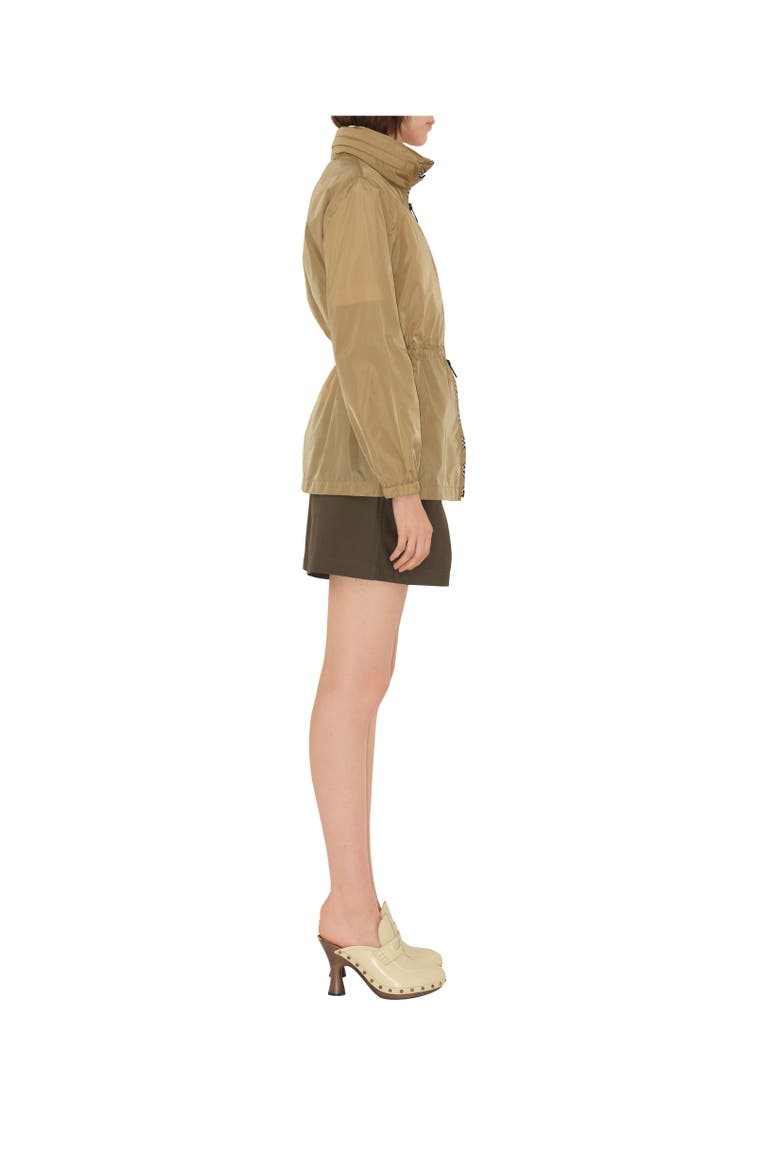 Short Nylon Blackpool Parka, Alternate, color, Flax beige