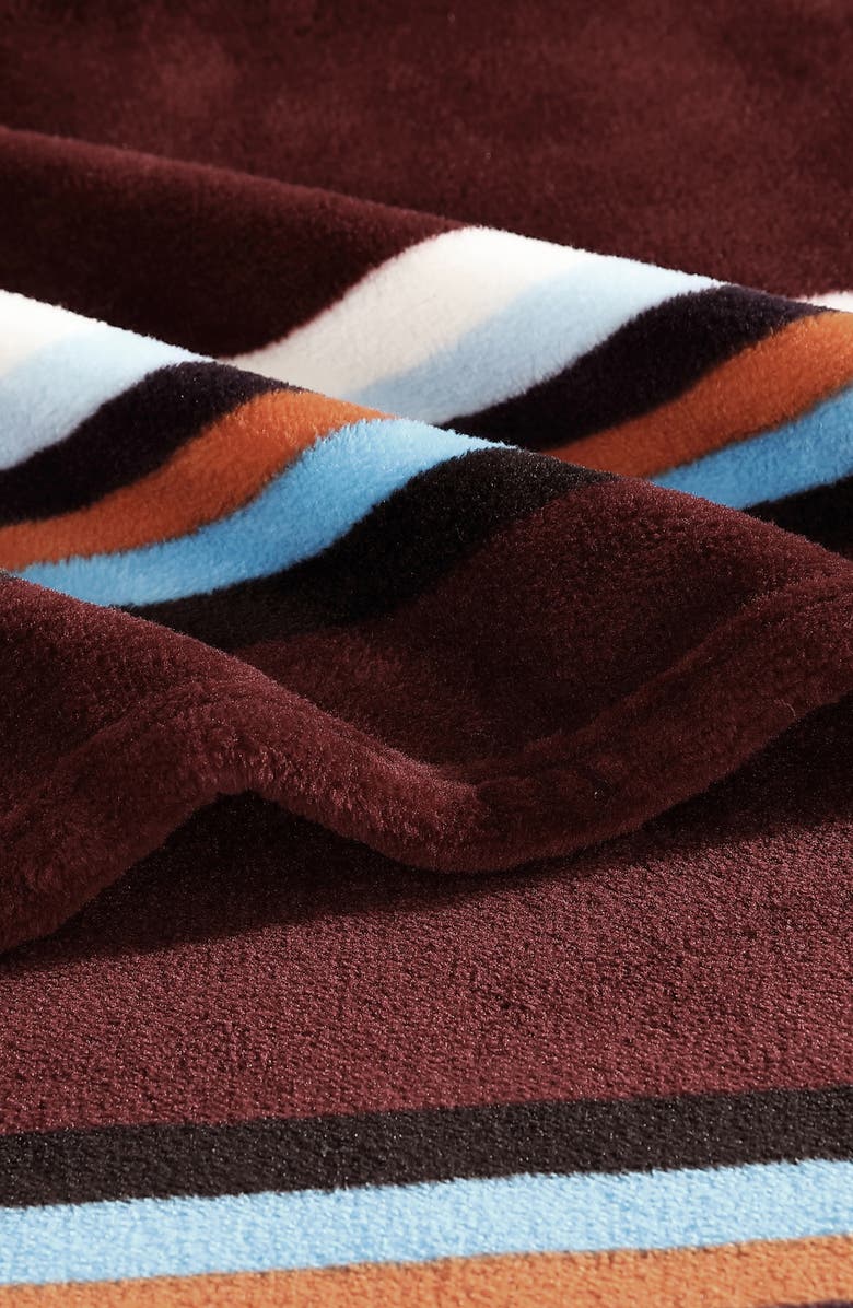 Wrangler Western Saddle Stripe Blanket, Alternate, color, Dark Red