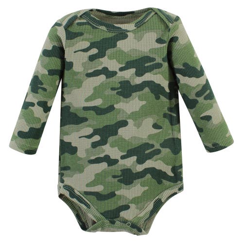 Hudson Baby Thermal Long Sleeve Bodysuits In Multi