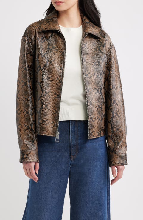 Faux Snakeskin Jacket