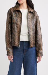 BCBG Faux Snakeskin Jacket