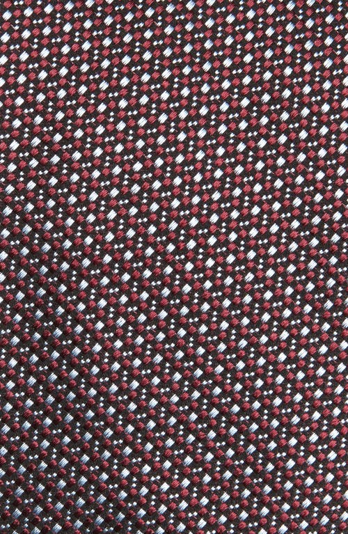 Zegna Ties Geometric Silk Jacquard Tie In Red