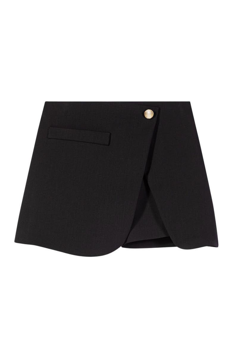 maje Layered-effect suit shorts, Alternate, color, Black
