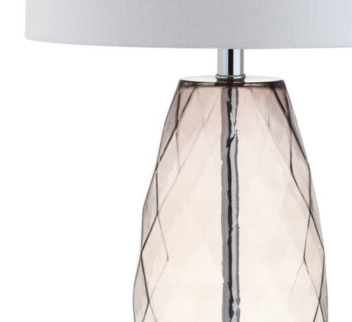 Jonathan Y Juliette 26.5" Glass/metal Led Table Lamp In Smoked Gray