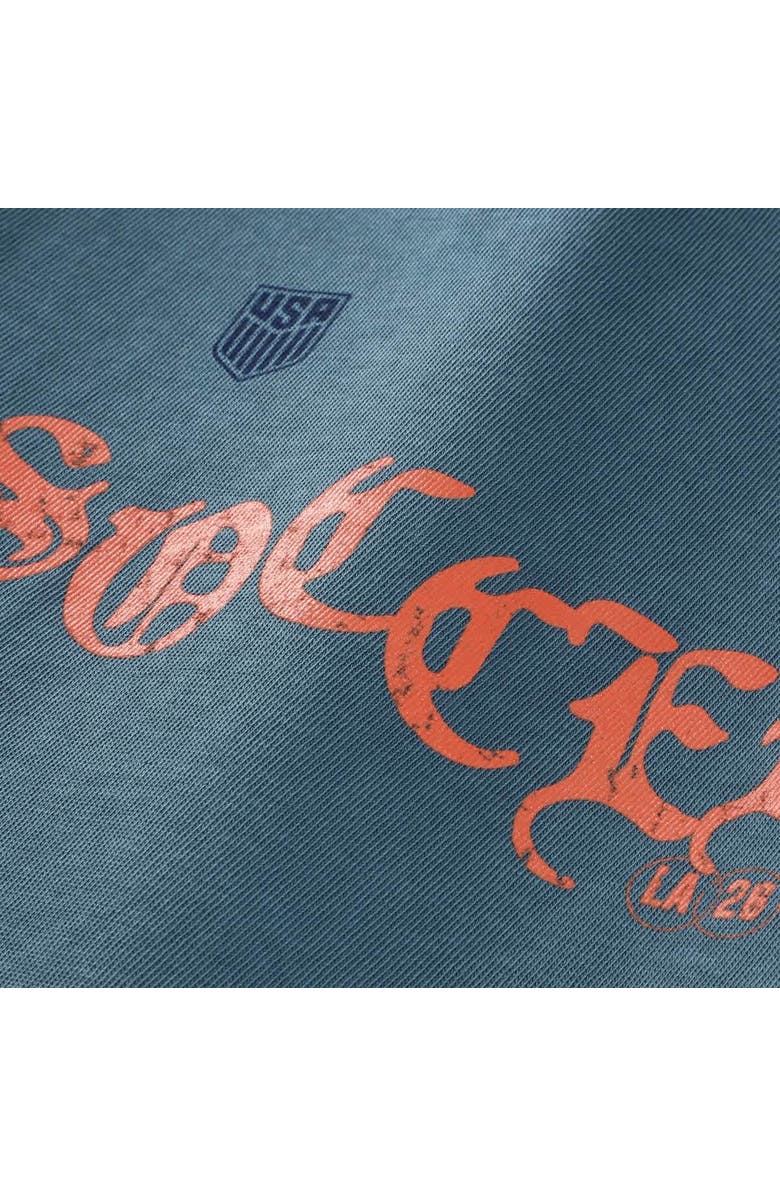 Uscape Apparel Unisex  Uscape Apparel  Blue Host City U.S. Soccer x Los Angeles 2026 Graffiti Vintage T-Shirt, Alternate, color, Blue