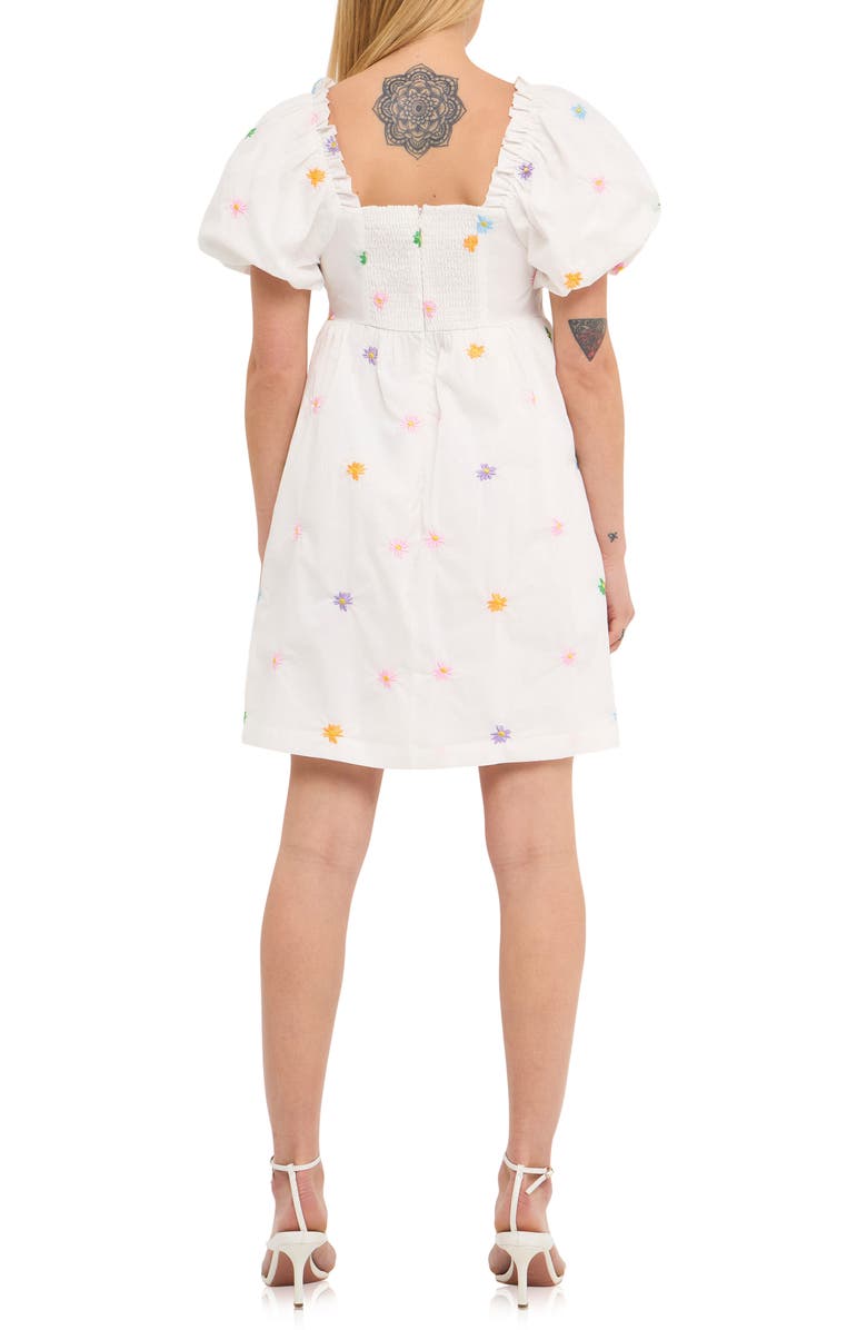 English Factory Floral Embroidery Babydoll Dress, Alternate, color,