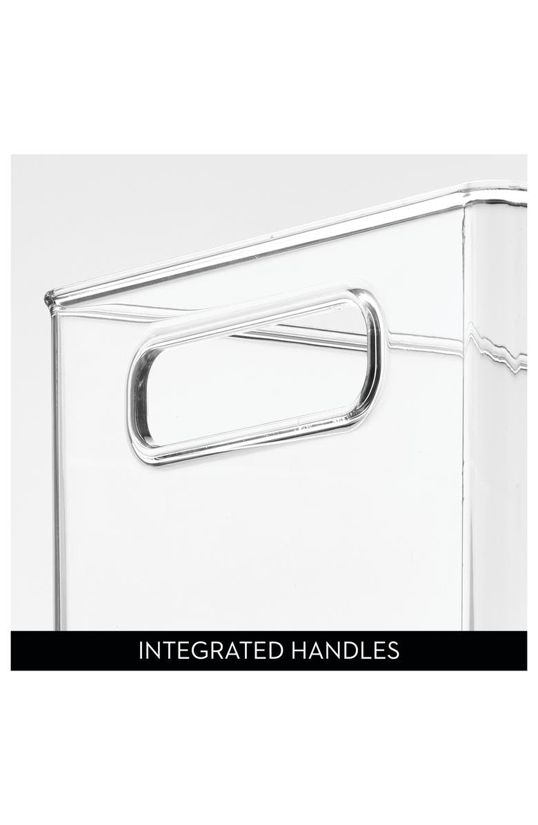 iDesign Stackable Fridge Bin - Kitchen Storage Bin for Pantry, Cabinets, or Fridge, Set of 2, Clear, Alternate, color, Clear